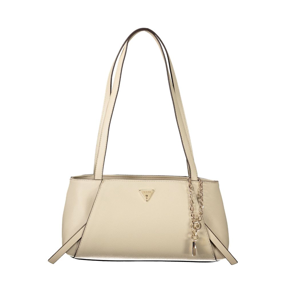 Guess Jeans Beige Polyurethane Women's Bag | Regal Royce