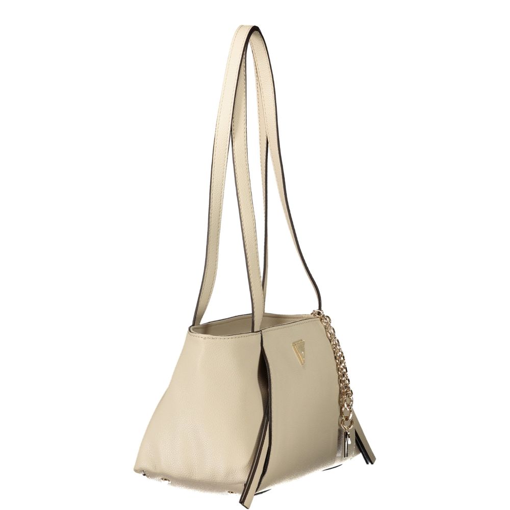 Guess Jeans Beige Polyurethane Women's Bag | Regal Royce
