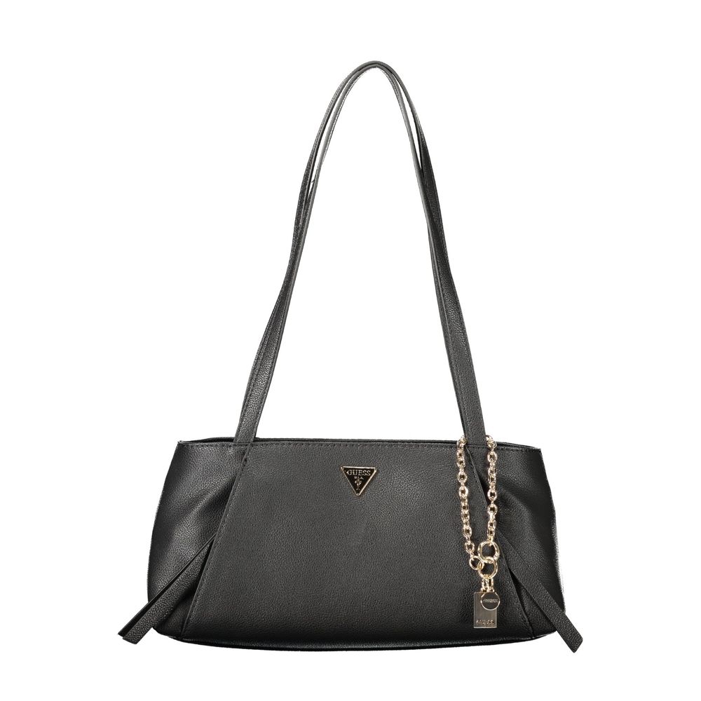 Guess Jeans Black Polyurethane Women's Bag | Regal Royce