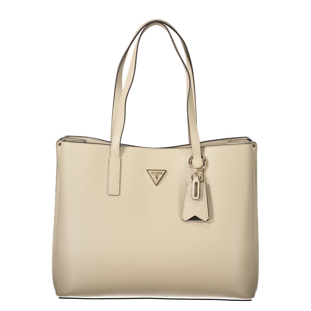 Guess Jeans Beige Polyurethane Women's Bag | Regal Royce