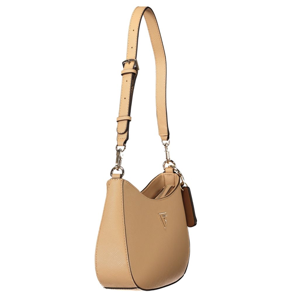 Guess Jeans Beige Polyurethane Women's Bag | Regal Royce
