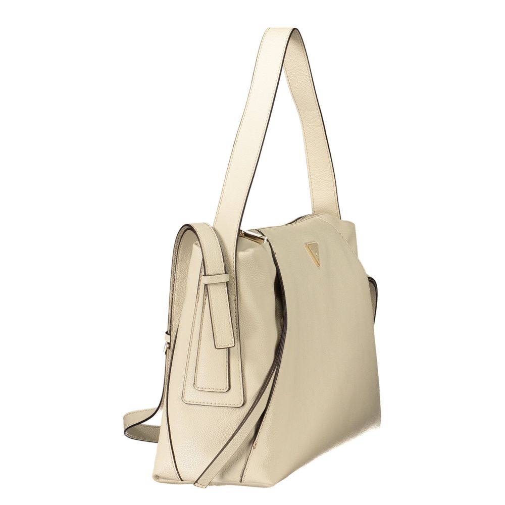 Guess Jeans Beige Polyurethane Women's Bag | Regal Royce