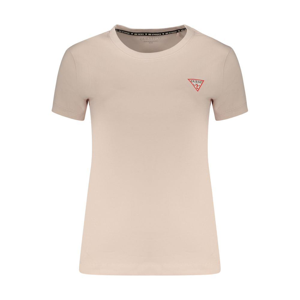 Guess Jeans Pink Cotton Womens T-Shirt | Regal Royce