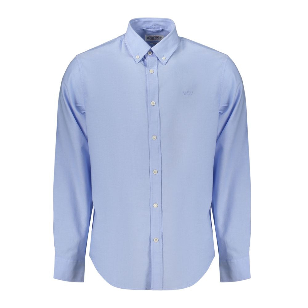 Guess Jeans Azzurro Cotton Men's Shirt | Regal Royce