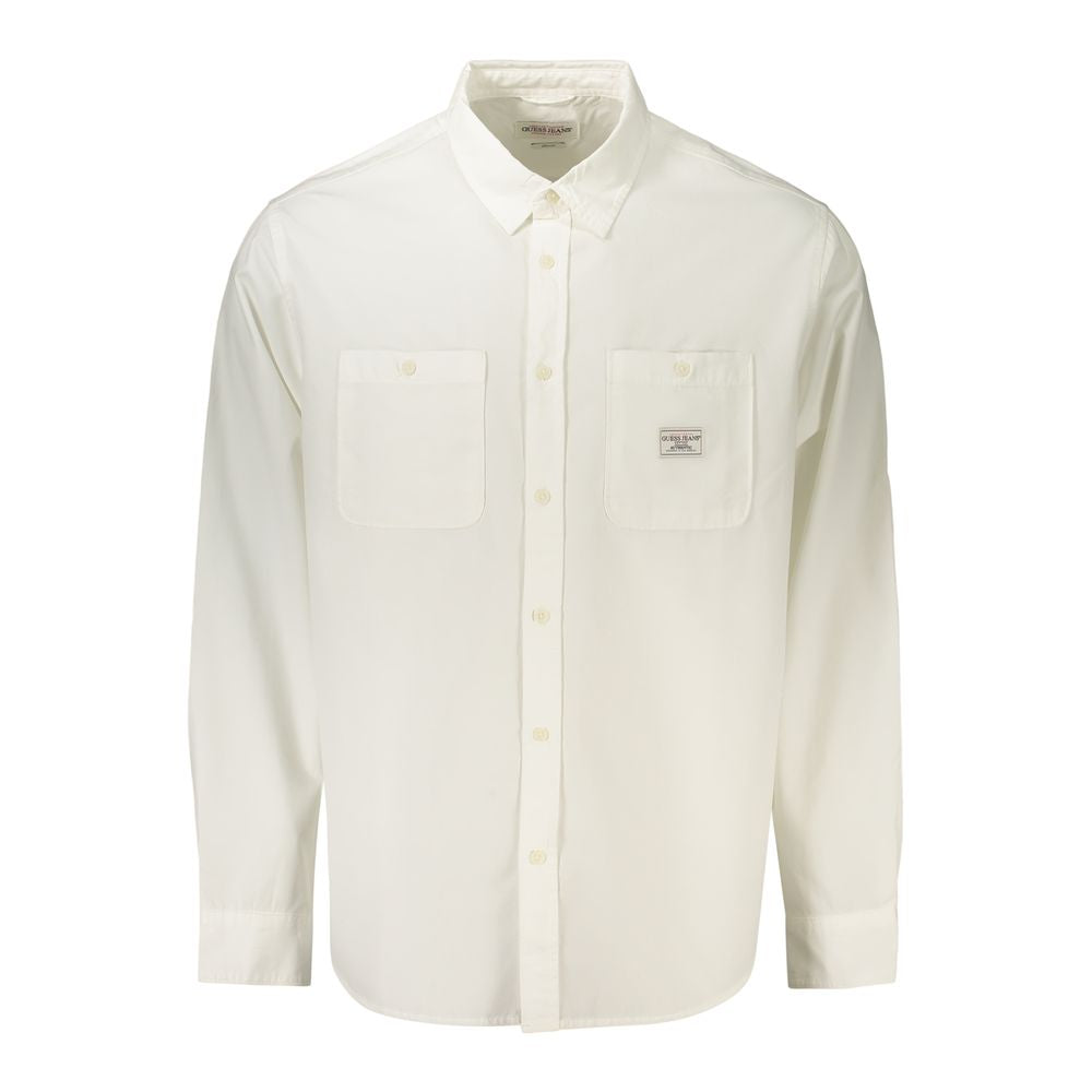 Guess Jeans White Cotton Men's Shirt | Regal Royce