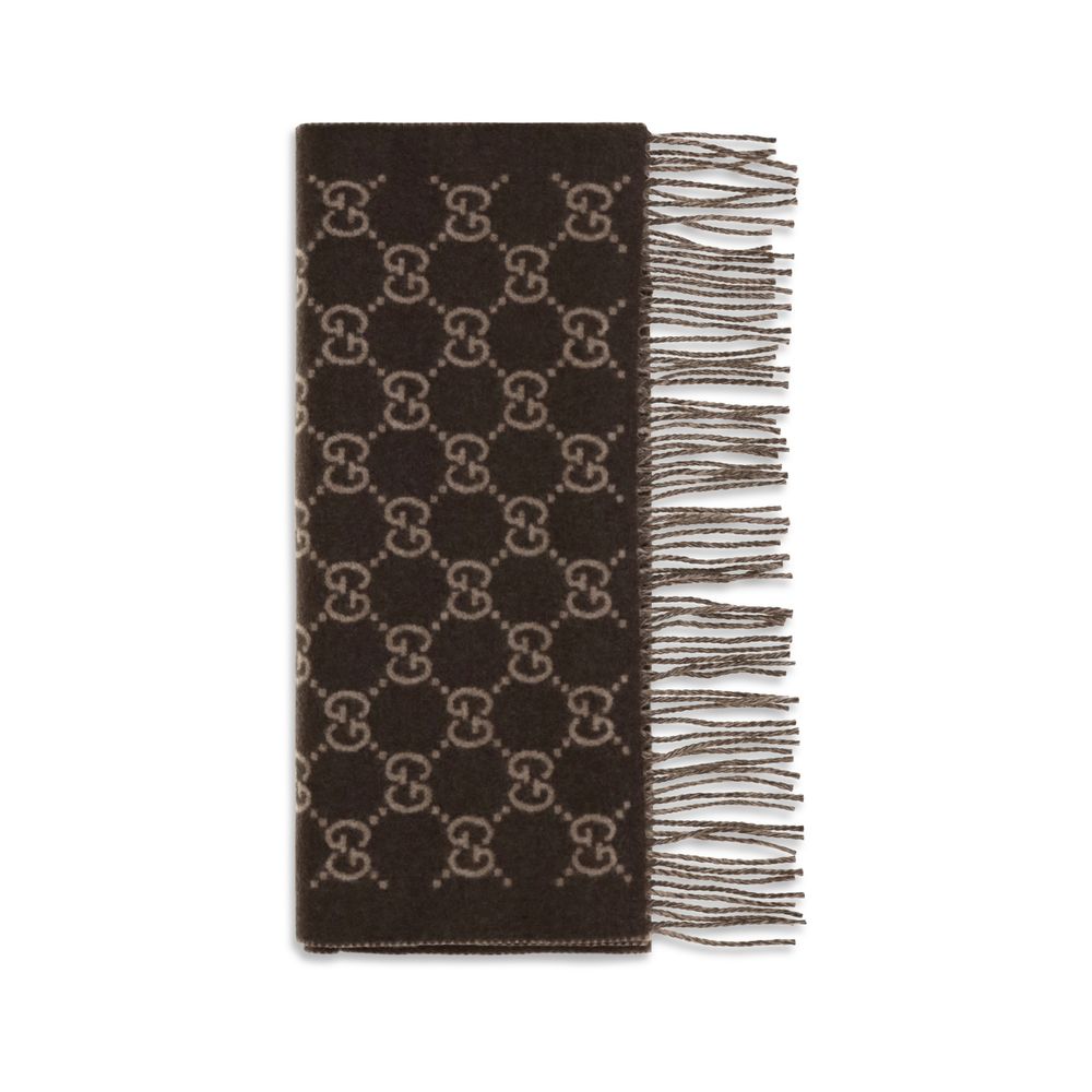 Gucci Brown Cashmere Scarf | Regal Royce
