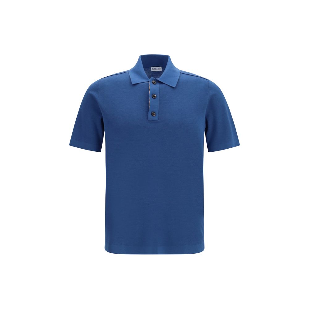 Burberry Blue Wool Oves Aries Polo Shirt | Regal Royce