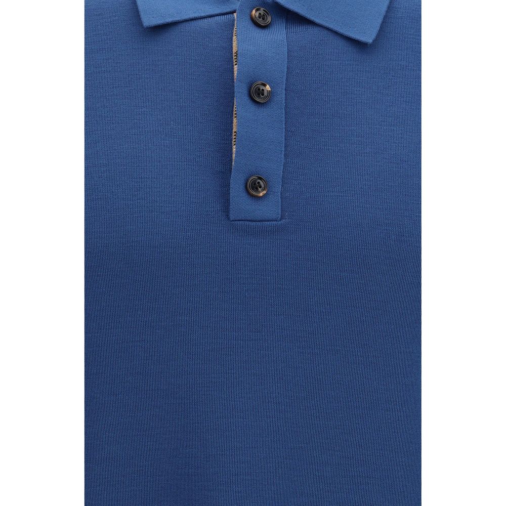 Burberry Blue Wool Oves Aries Polo Shirt | Regal Royce