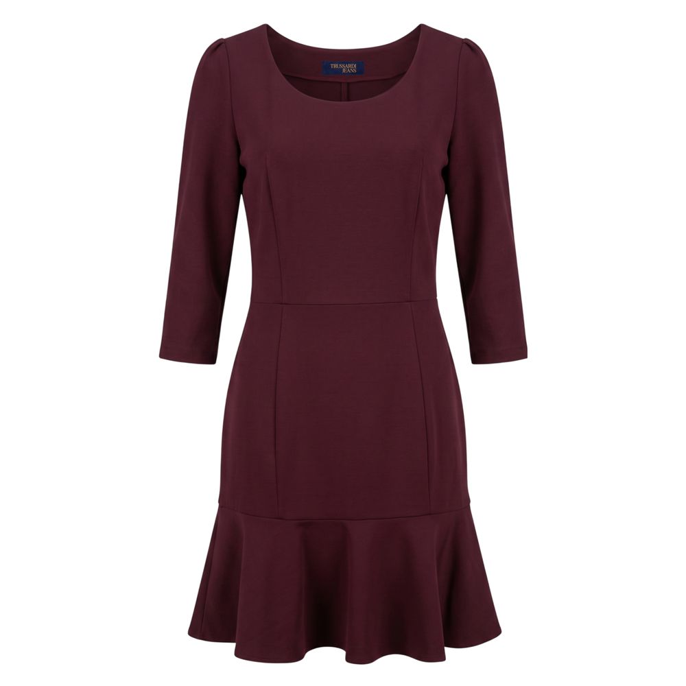 Trussardi Jeans Red Viscose Women Dress | Regal Royce