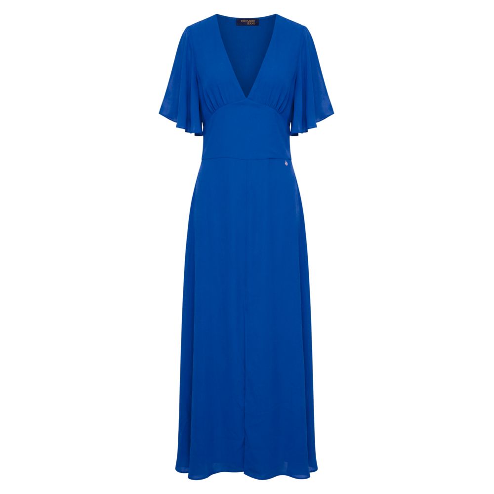 Trussardi Jeans Blue Polyester Women Dress | Regal Royce