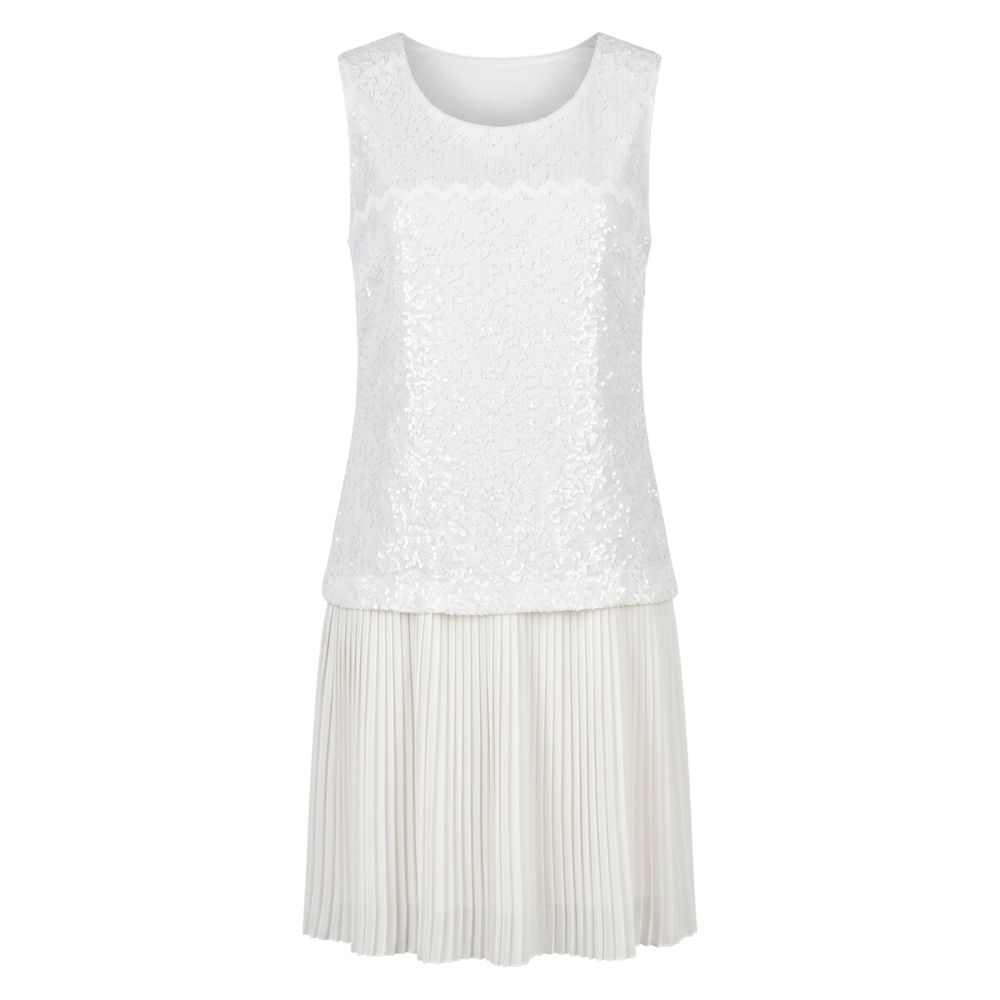 Trussardi Jeans White Polyester Women Dress | Regal Royce
