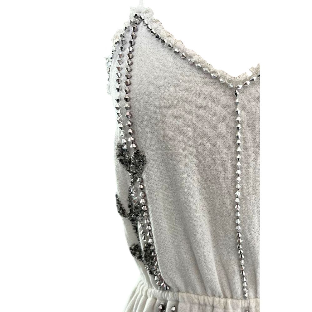 Trussardi Jeans White Cotton Women Dress | Regal Royce