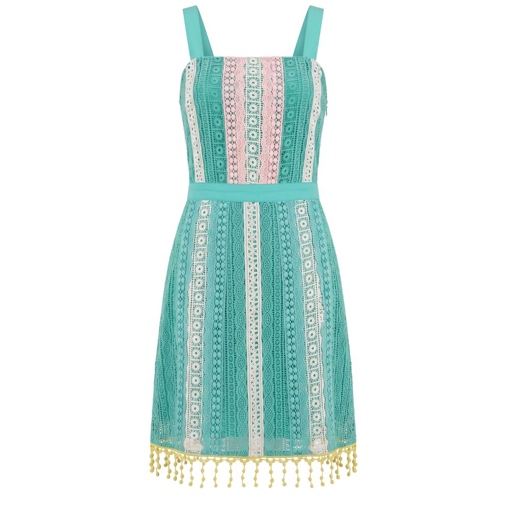 Trussardi Jeans Green Cotton Women Dress | Regal Royce