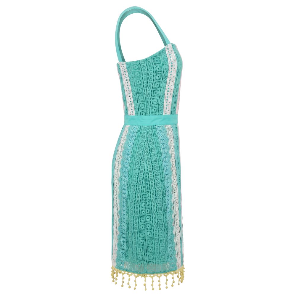 Trussardi Jeans Green Cotton Women Dress | Regal Royce