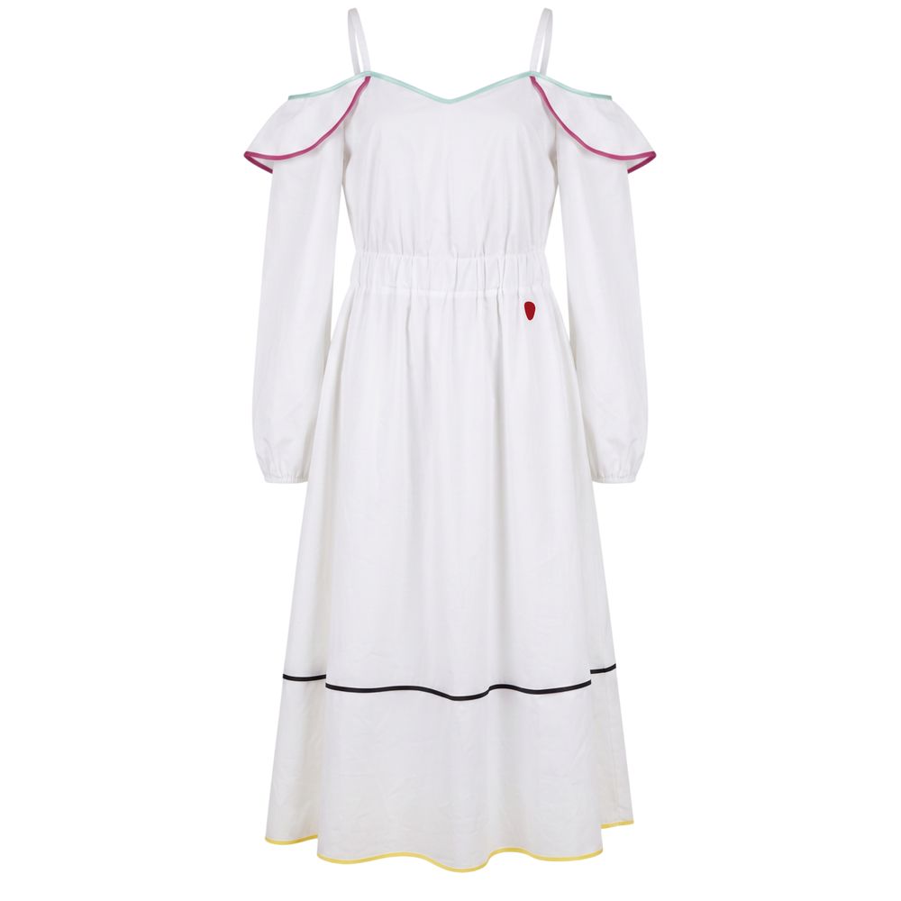 Trussardi Jeans White Cotton Women Dress | Regal Royce