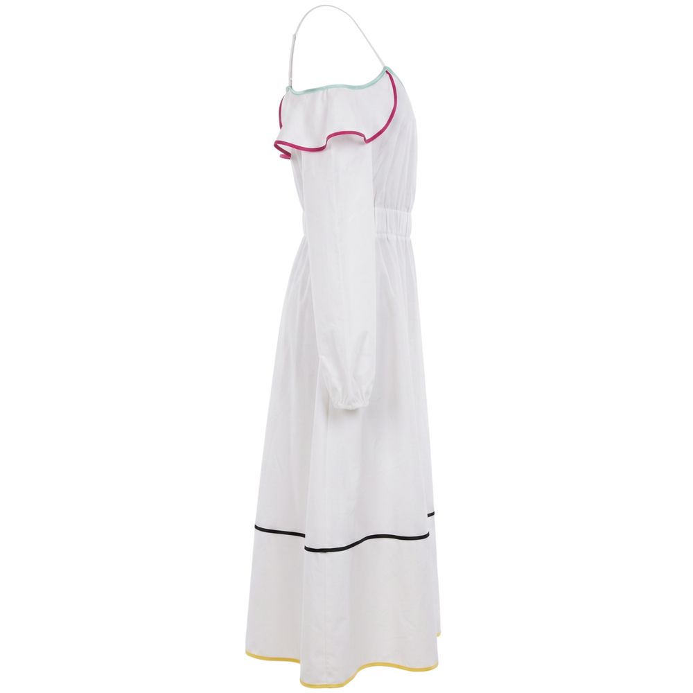 Trussardi Jeans White Cotton Women Dress | Regal Royce