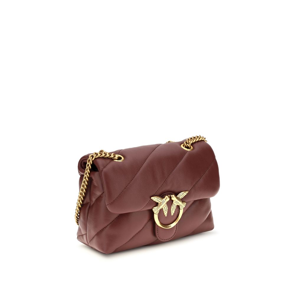 PINKO Bordeaux Calf Leather Bos Taurus Shoulder Bag | Regal Royce