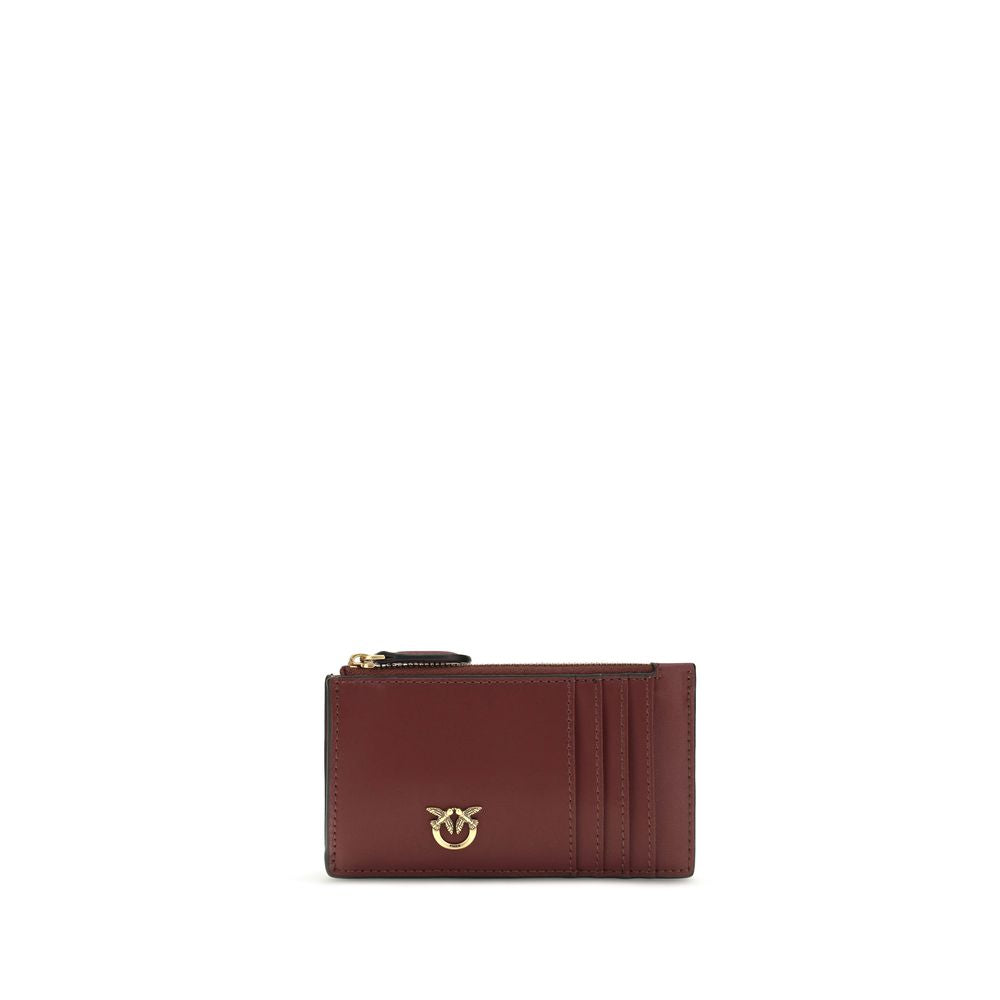 PINKO Bordeaux Calf Leather Bos Taurus Wallet | Regal Royce