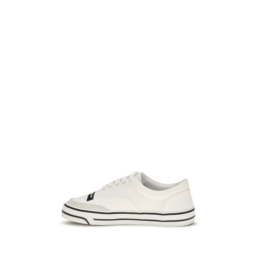 Dolce & Gabbana White Cotton Low Top Sneakers | Regal Royce