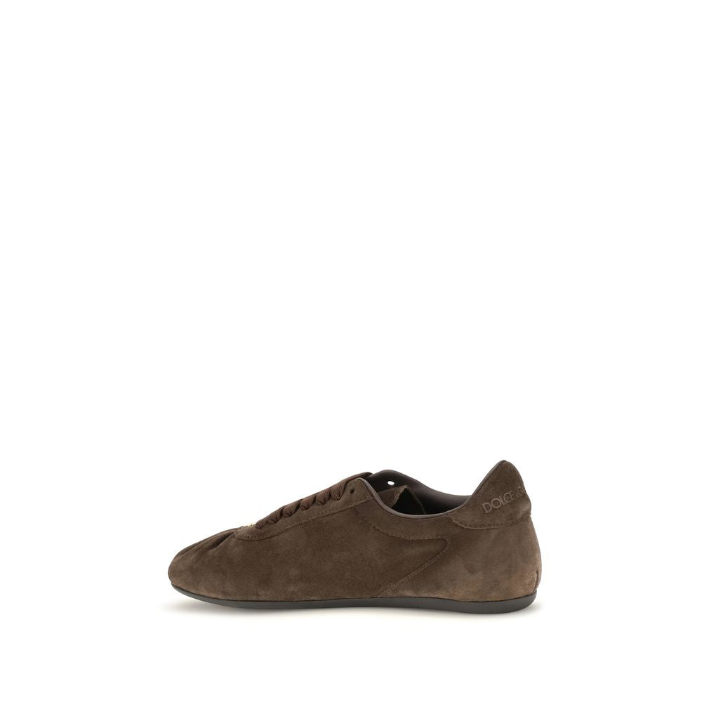 Dolce & Gabbana Brown Suede Leather Low Top Sneakers | Regal Royce