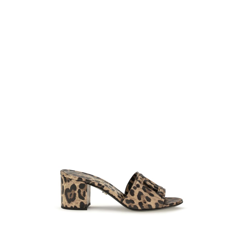 Dolce & Gabbana Beige Calf Leather Bos Taurus Mules | Regal Royce