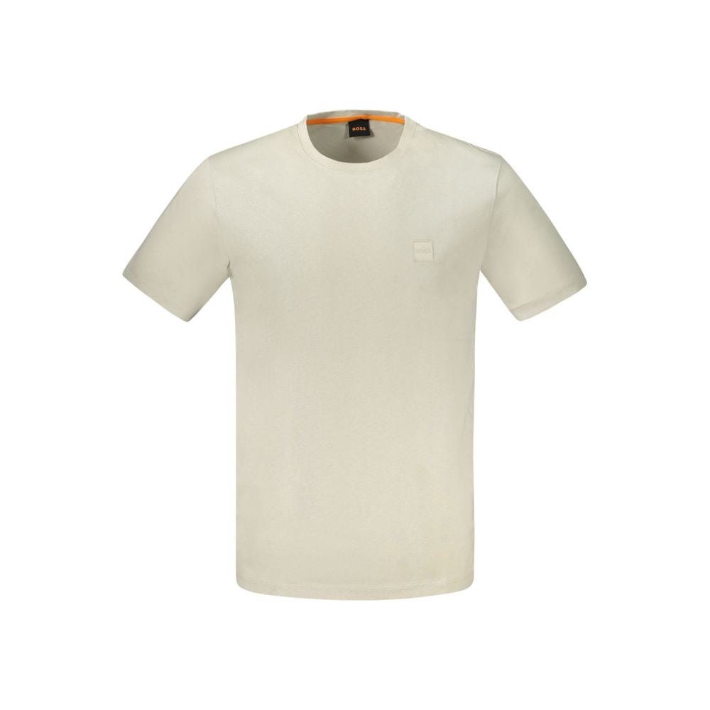 Hugo Boss Beige Cotton Men's T-Shirt | Regal Royce