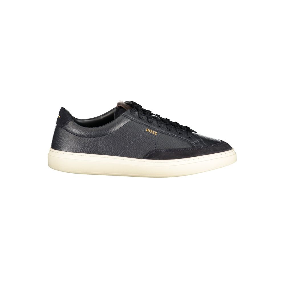 Hugo Boss Blue Leather Men's Sneakers | Regal Royce
