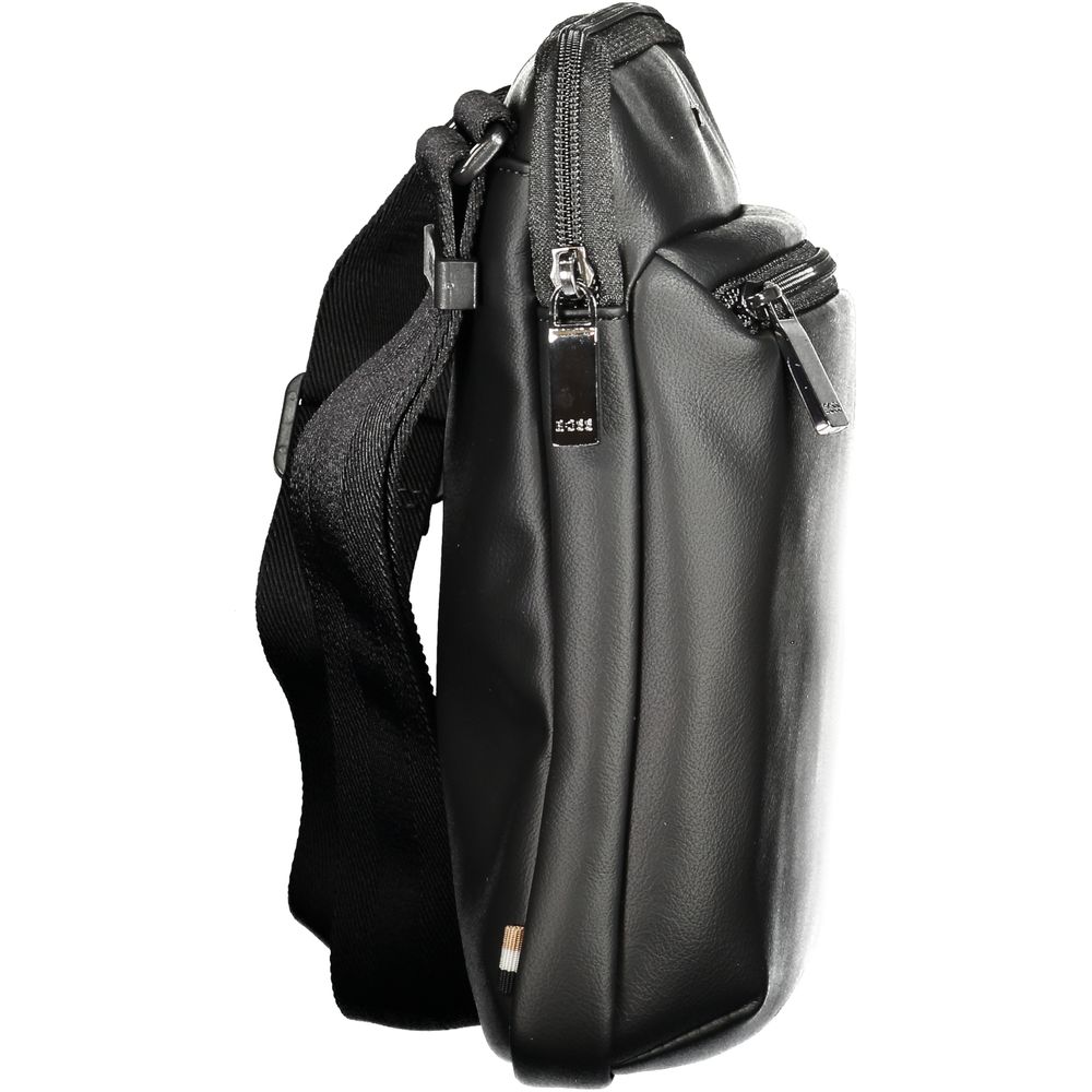 Hugo Boss Black Polyurethane Men's Shoulder Bag | Regal Royce