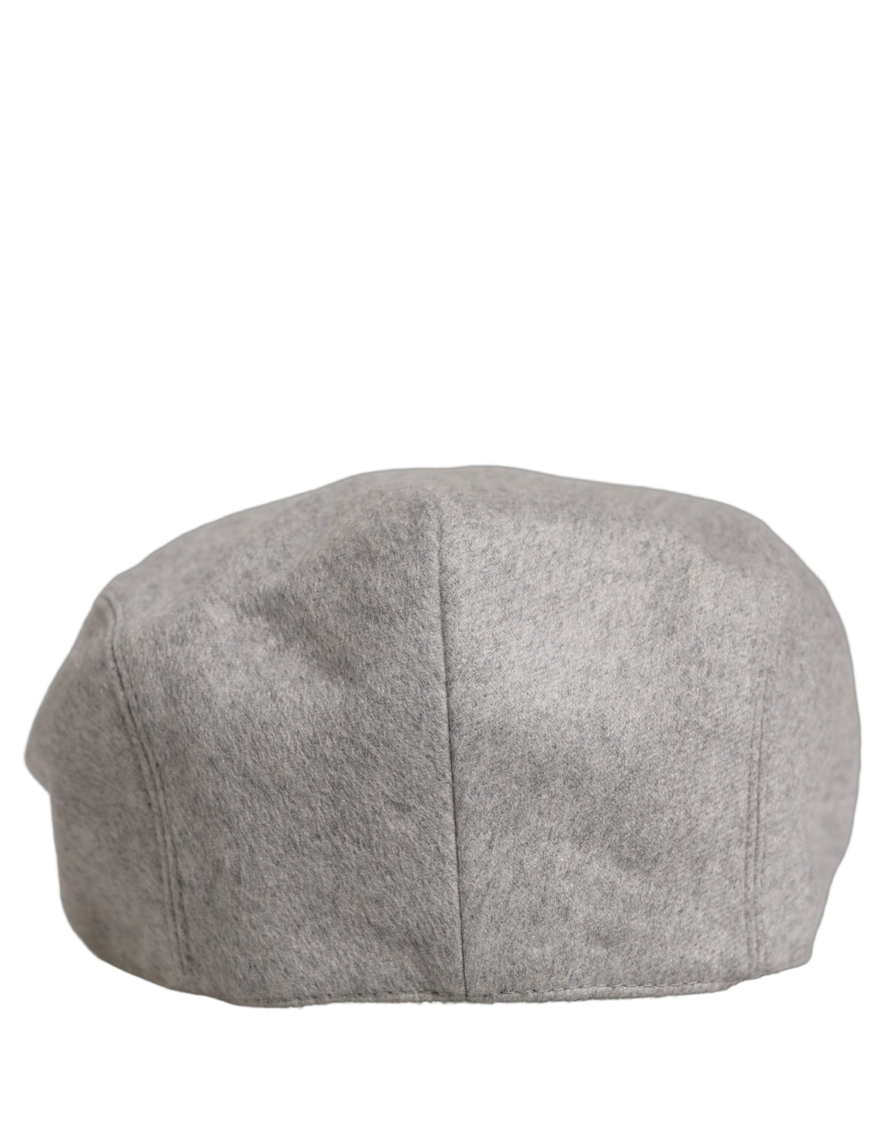 Dolce & Gabbana Men Light Grey Cashmere Newsboy Cabbie Cap Hat | Regal Royce