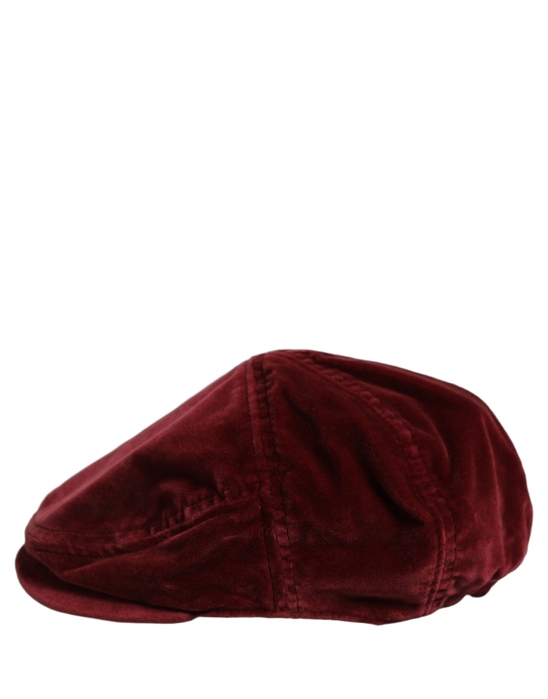 Dolce & Gabbana Men Dark Red Cotton Newsboy Capello Cabbie Hat | Regal Royce