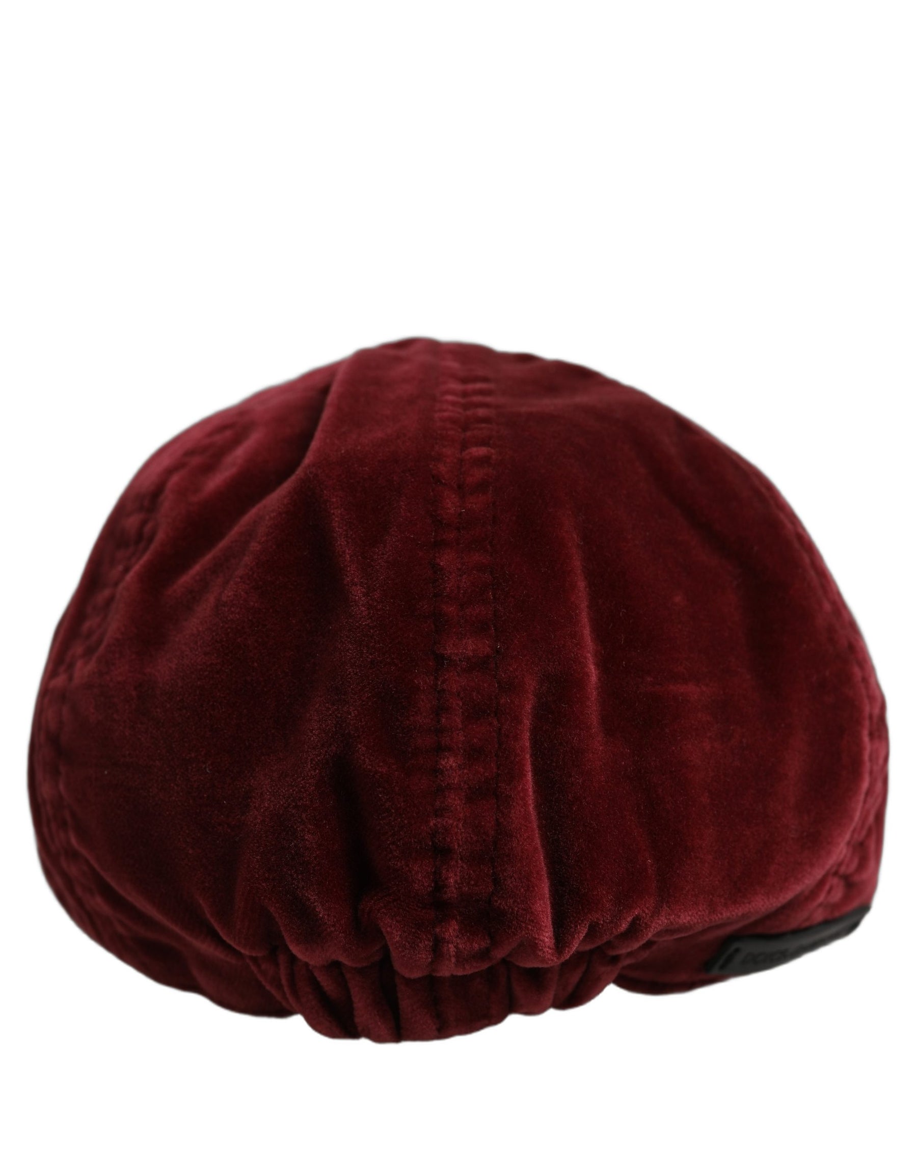 Dolce & Gabbana Men Dark Red Cotton Newsboy Capello Cabbie Hat | Regal Royce
