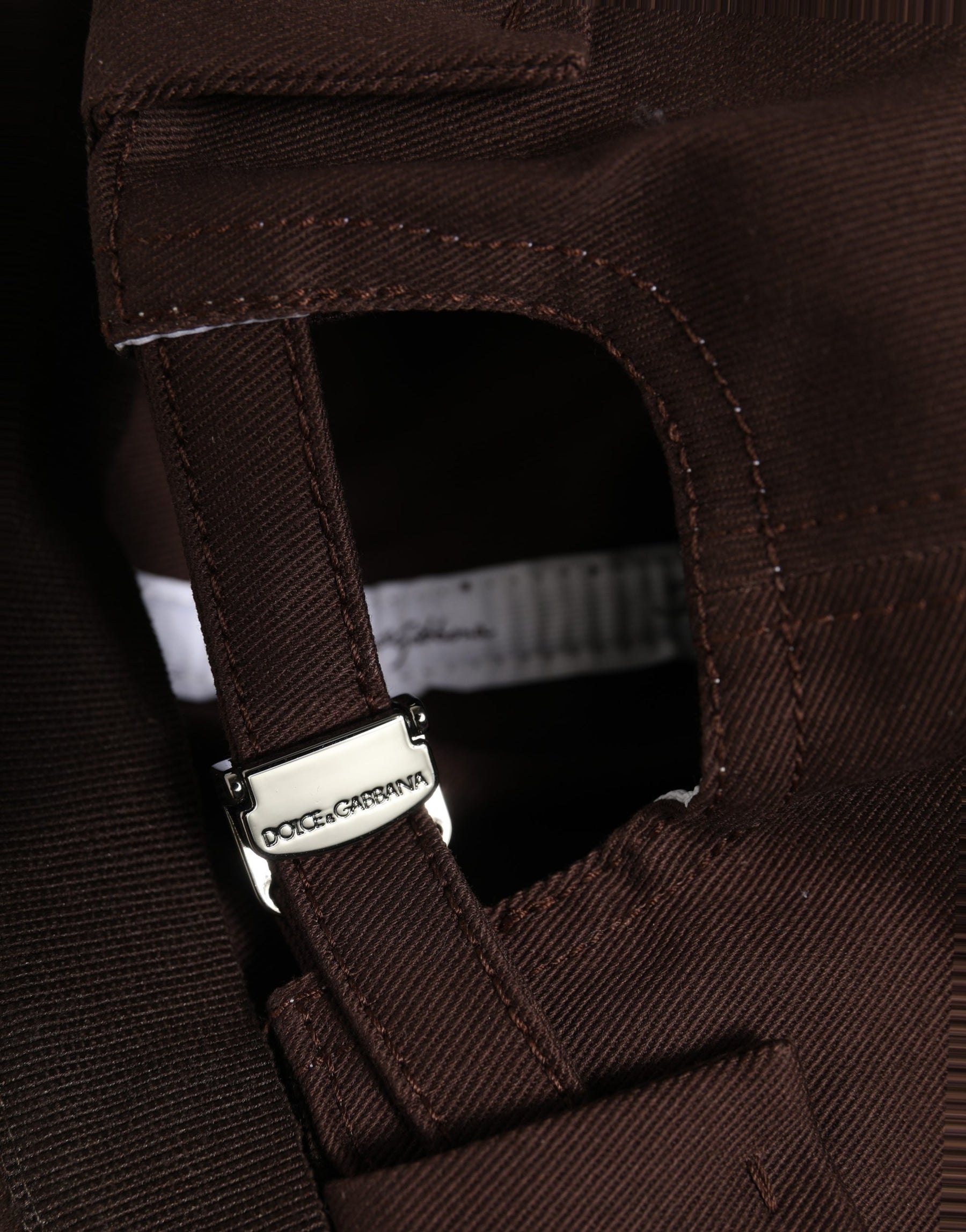 Dolce & Gabbana Men Brown Cotton Docker Capello Brimless Hat | Regal Royce