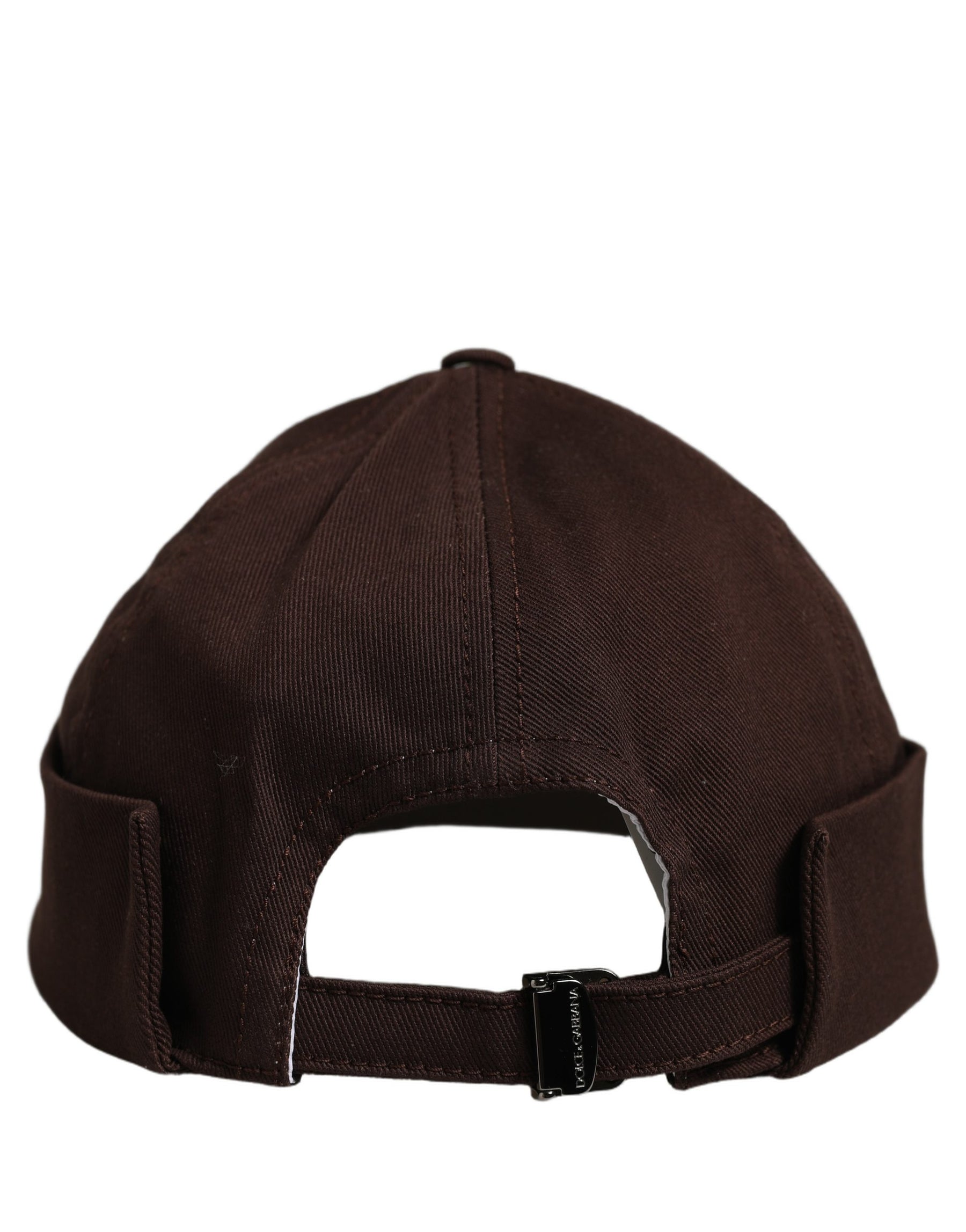 Dolce & Gabbana Men Brown Cotton Docker Capello Brimless Hat | Regal Royce