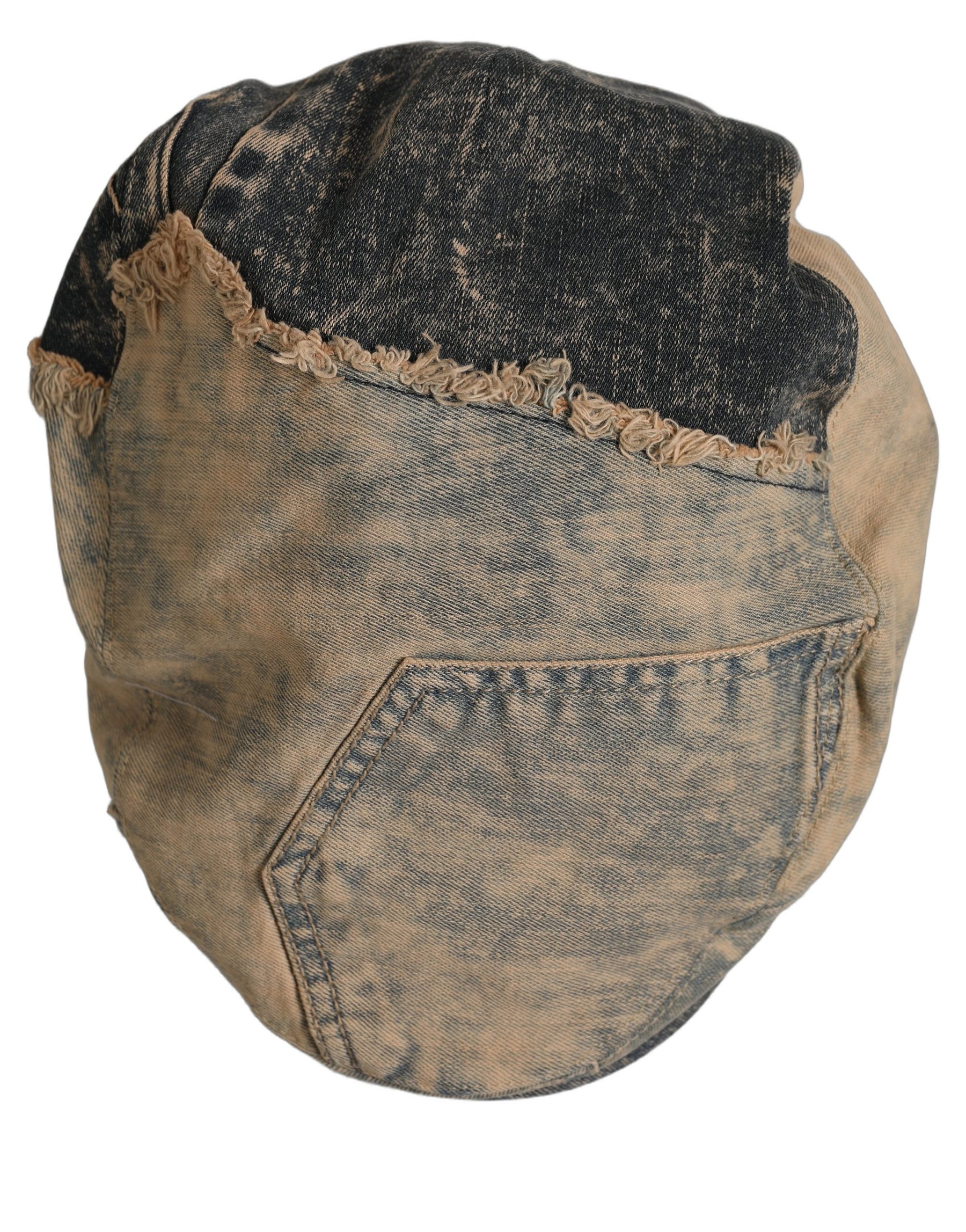 Dolce & Gabbana Brown Cotton Denim Newsboy Capello Cabbie Hat | Regal Royce