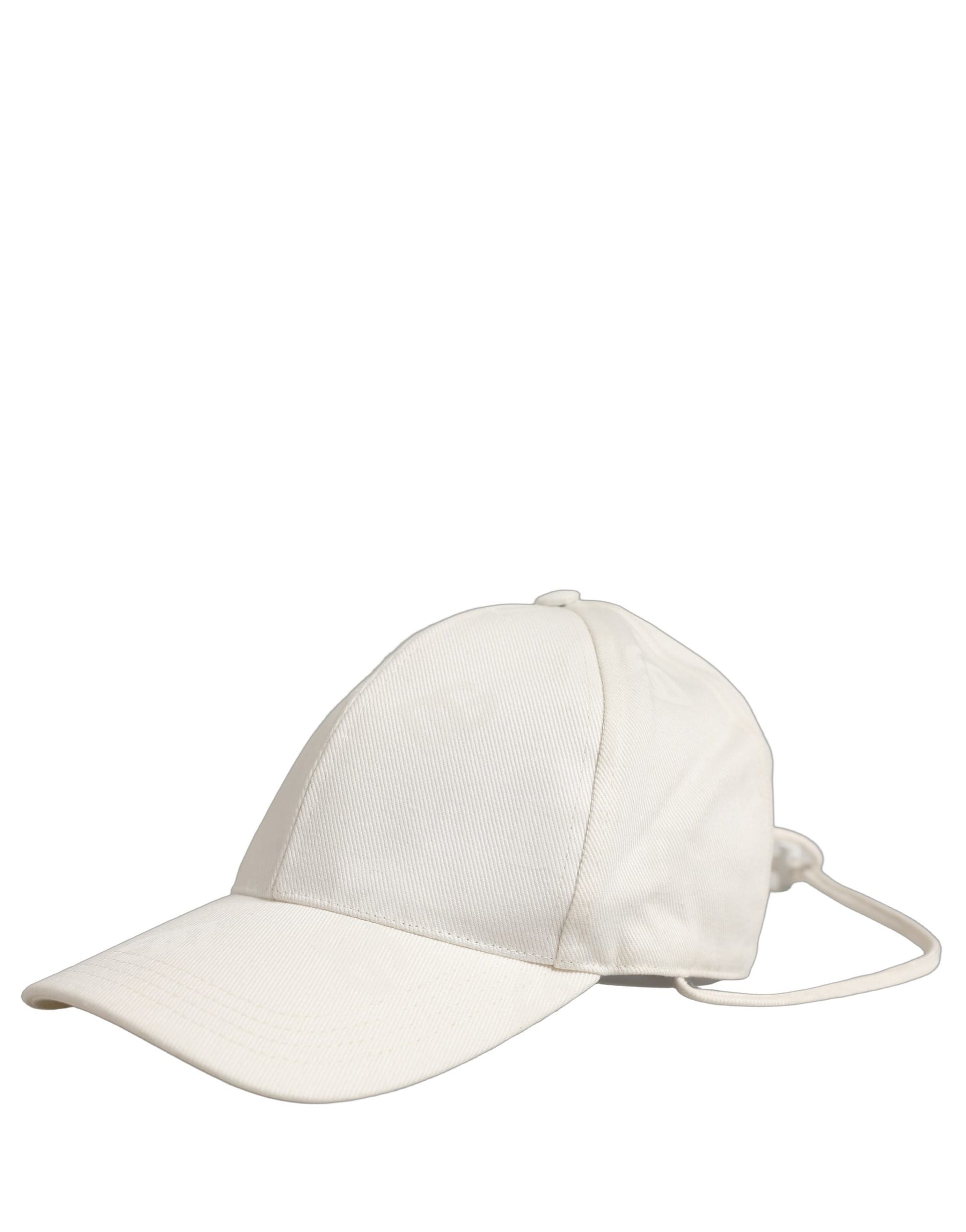 Dolce & Gabbana Men White Cotton Stretch Baseball Capello Hat | Regal Royce