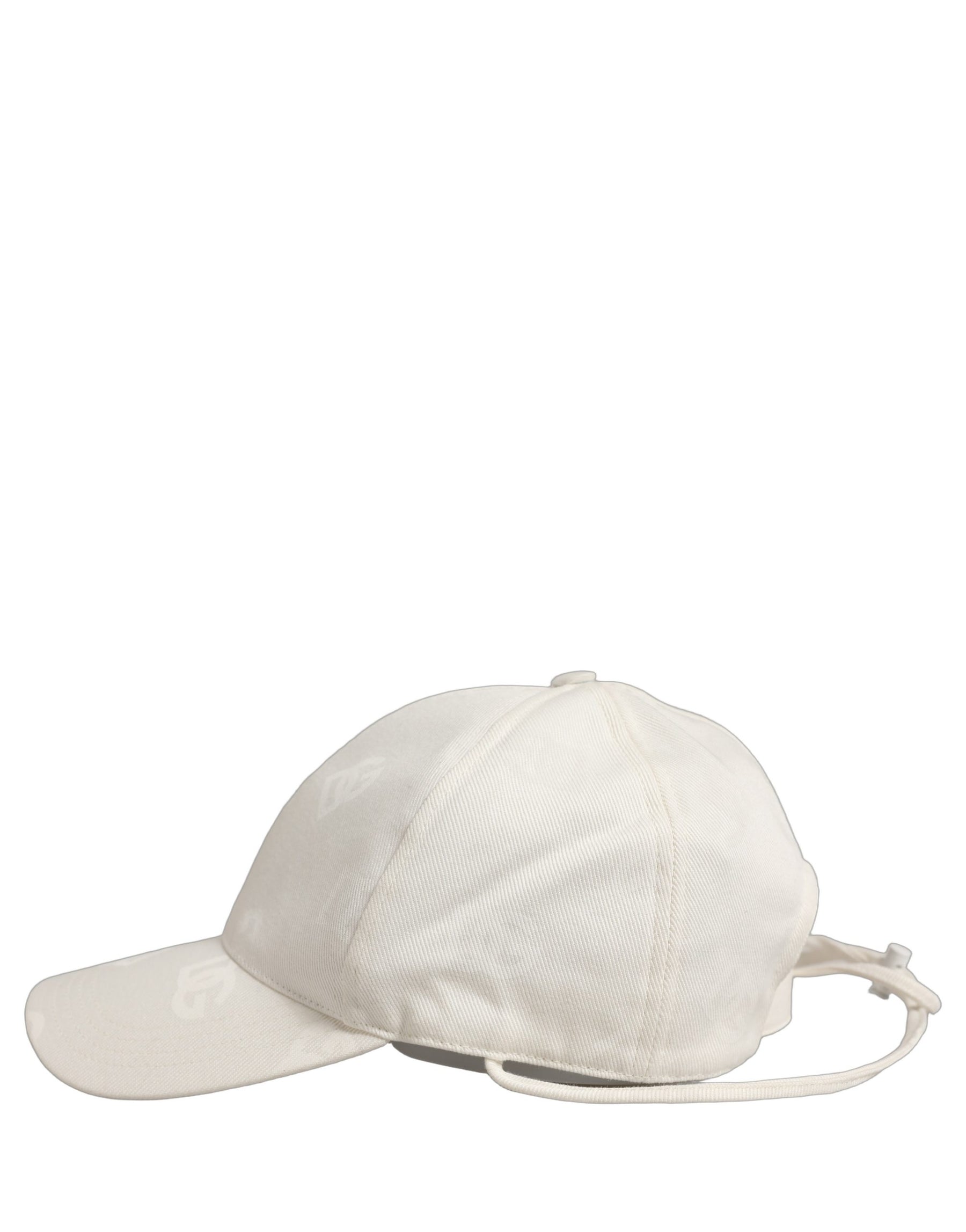 Dolce & Gabbana Men White Cotton Stretch Baseball Capello Hat | Regal Royce