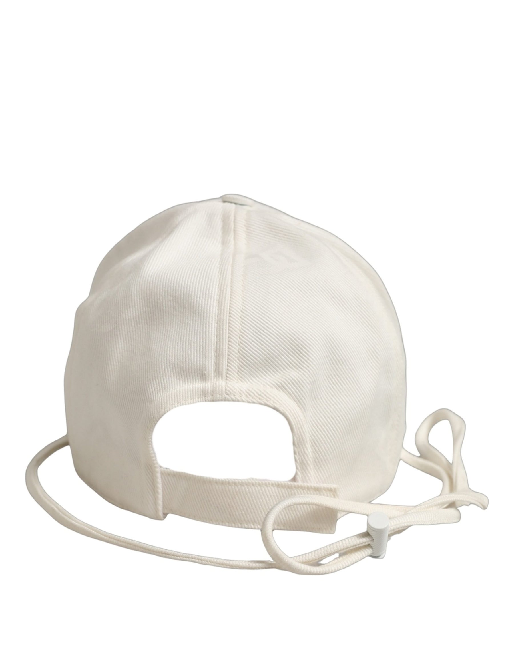 Dolce & Gabbana Men White Cotton Stretch Baseball Capello Hat | Regal Royce
