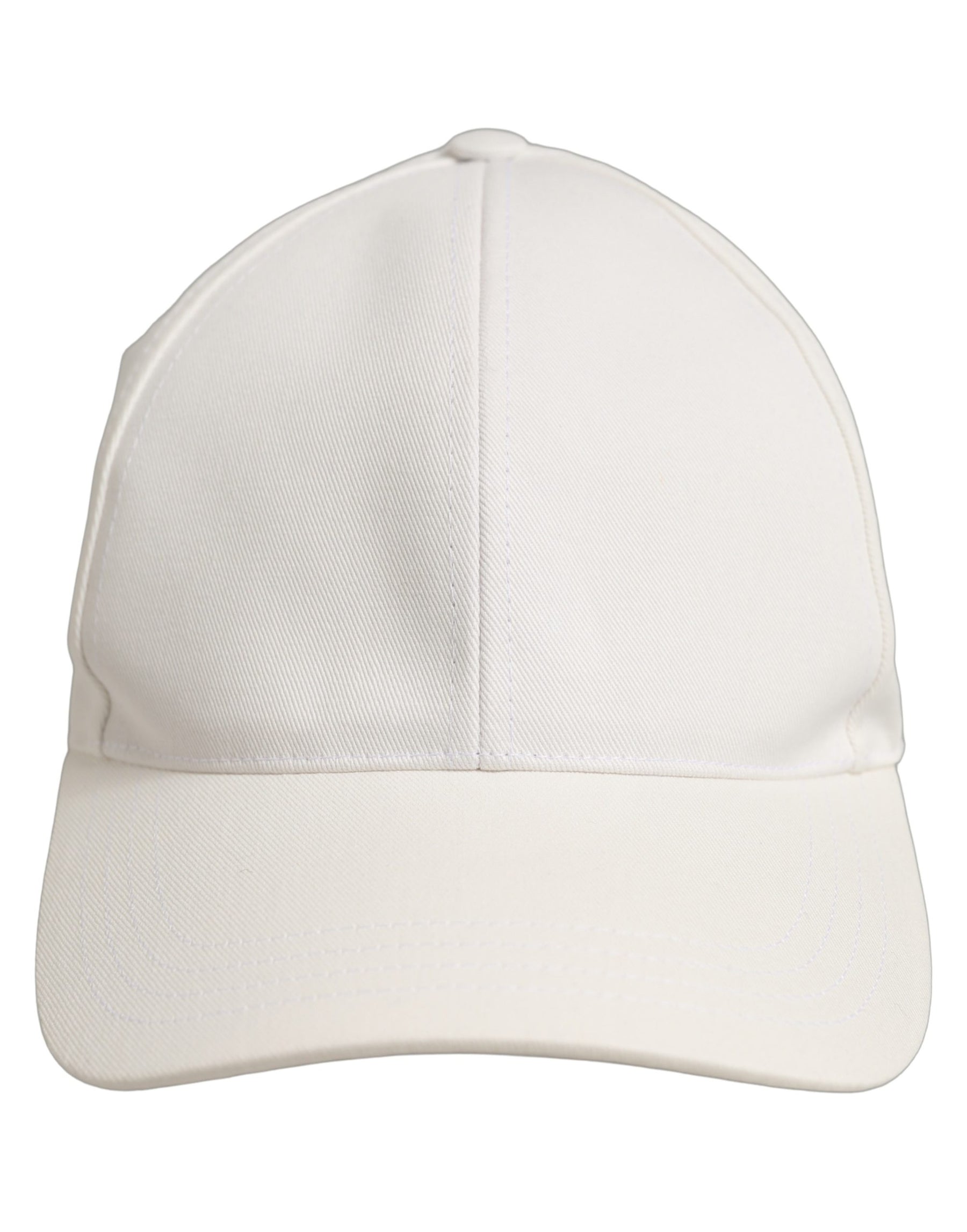 Dolce & Gabbana Men White Cotton Baseball Capello 6 Panels Hat | Regal Royce