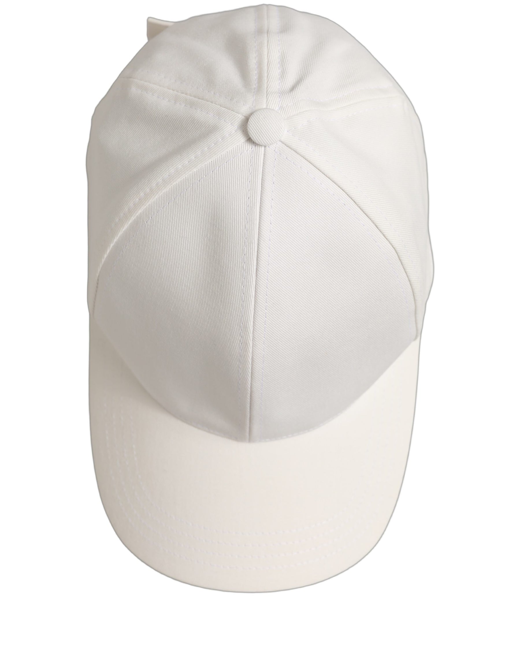Dolce & Gabbana Men White Cotton Baseball Capello 6 Panels Hat | Regal Royce