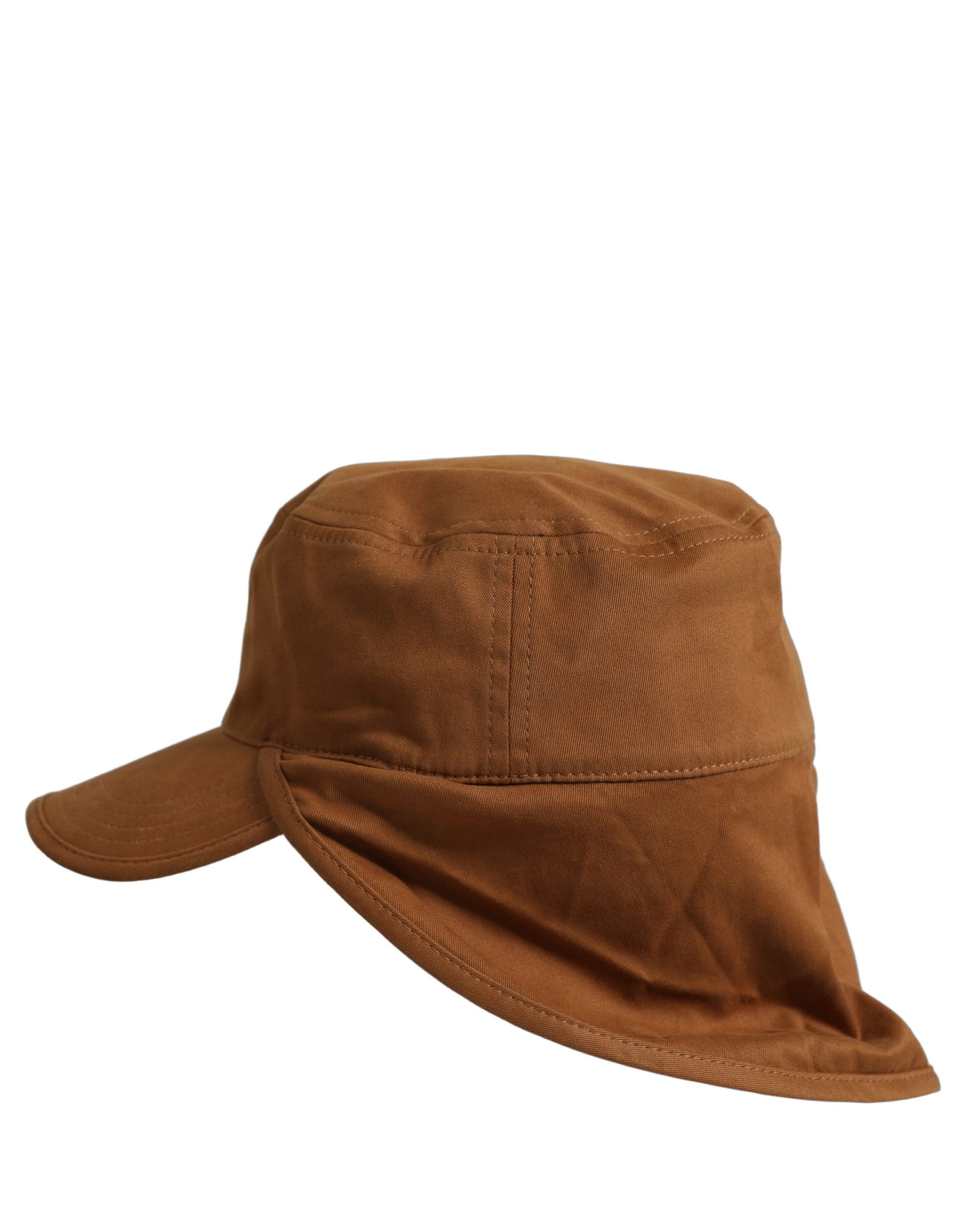 Dolce & Gabbana Men Brown Cotton Double Brim Baseball Cap Hat | Regal Royce