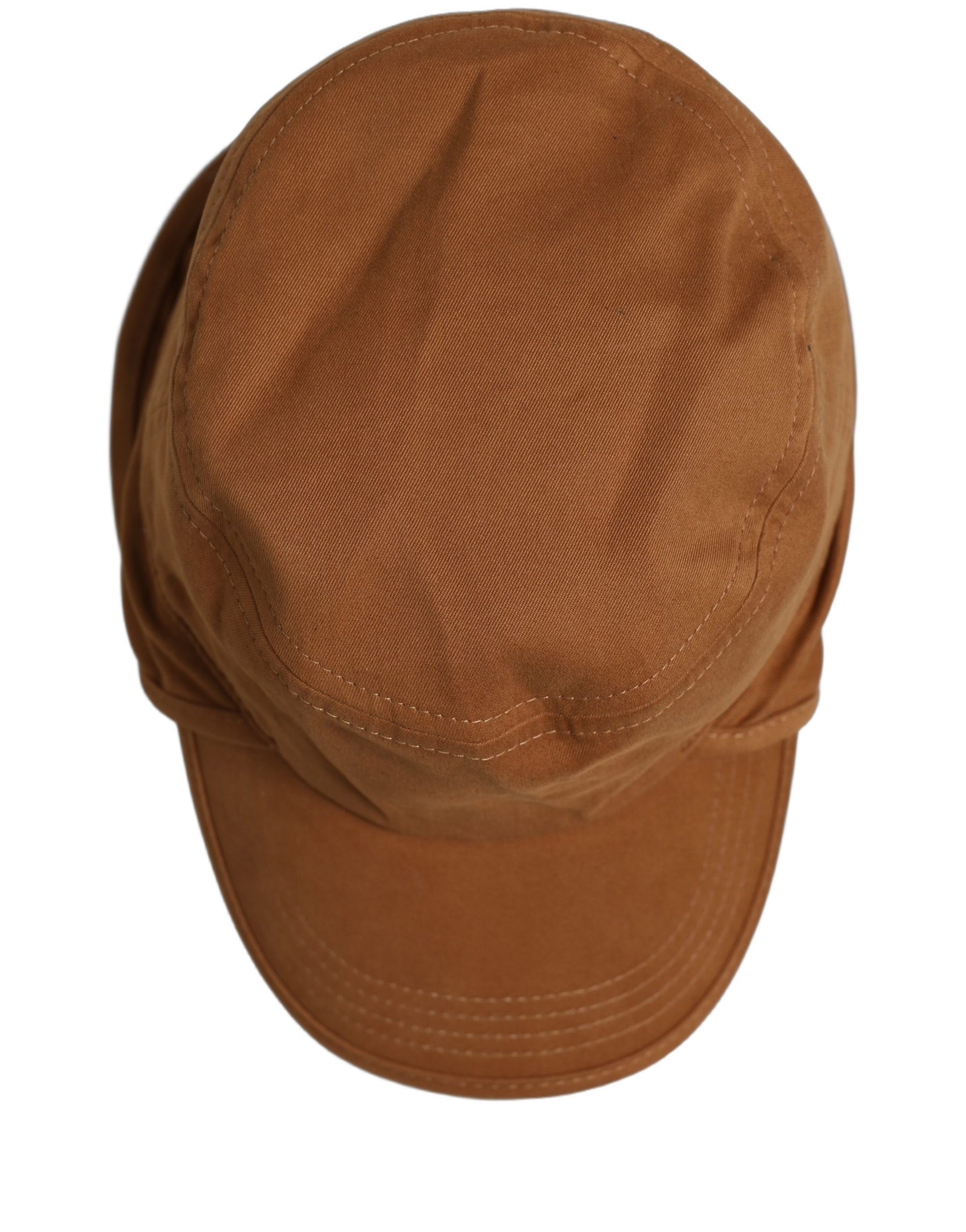 Dolce & Gabbana Men Brown Cotton Double Brim Baseball Cap Hat | Regal Royce