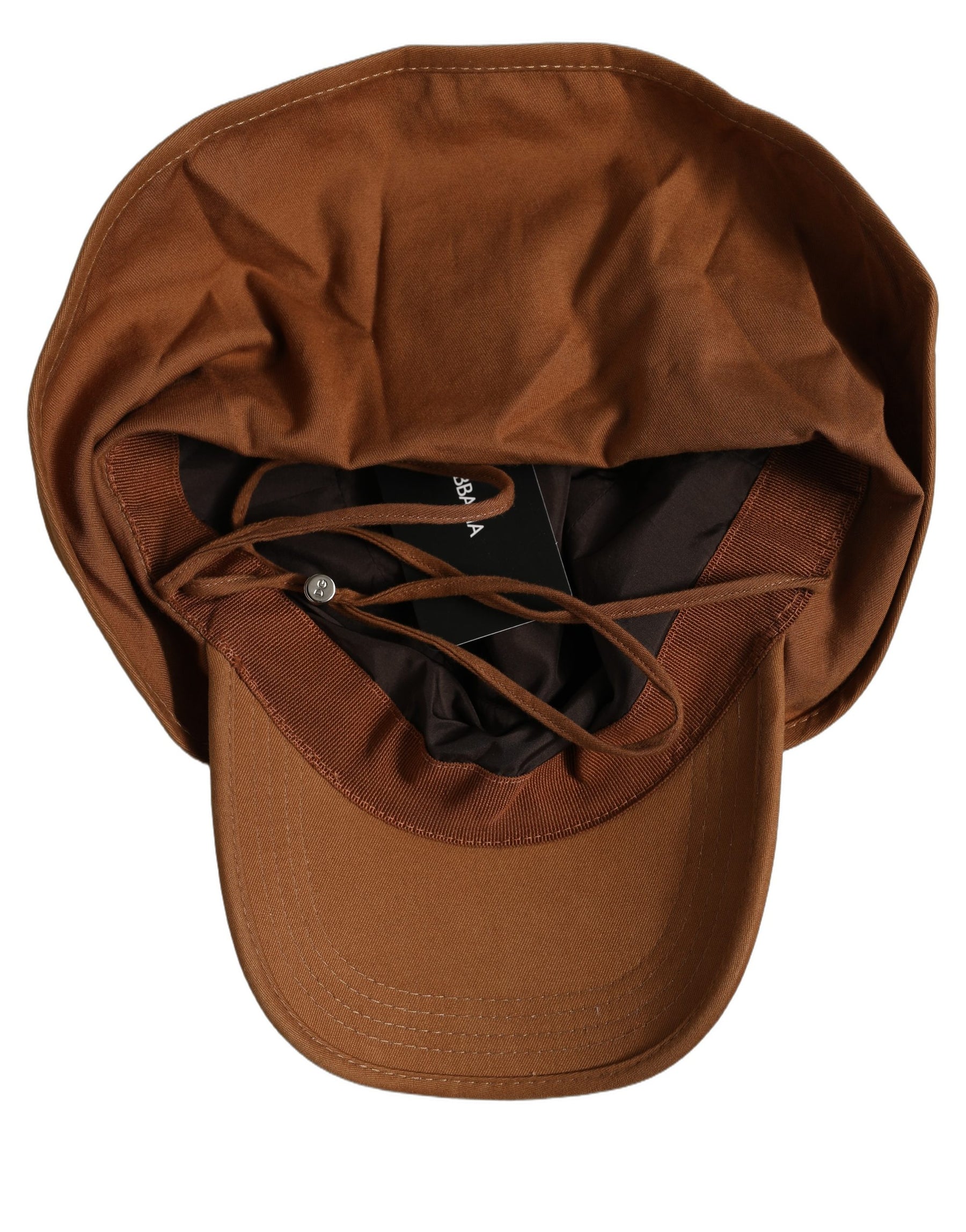 Dolce & Gabbana Men Brown Cotton Double Brim Baseball Cap Hat | Regal Royce