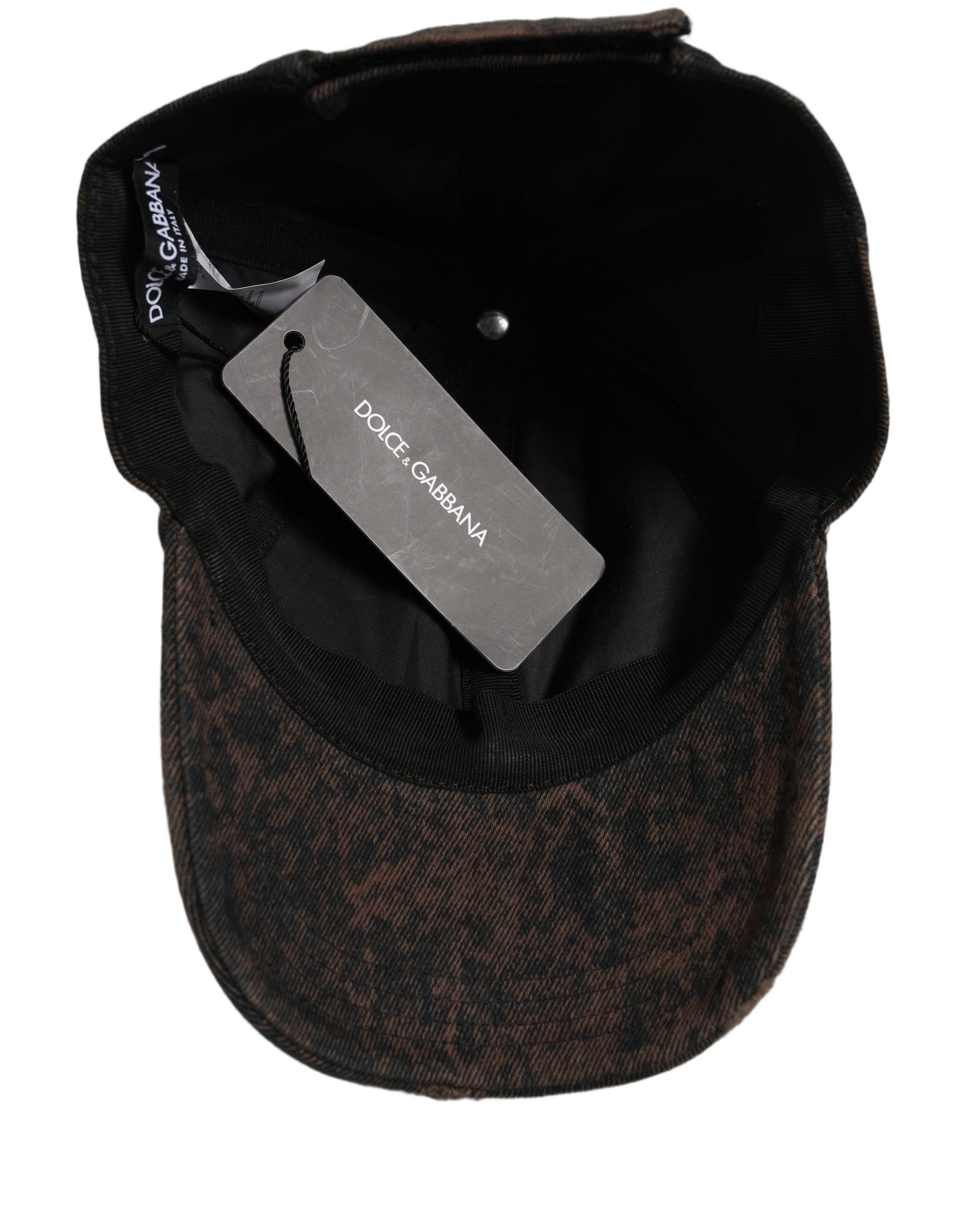 Dolce & Gabbana Men Brown Cotton Distressed Baseball Cap Hat | Regal Royce