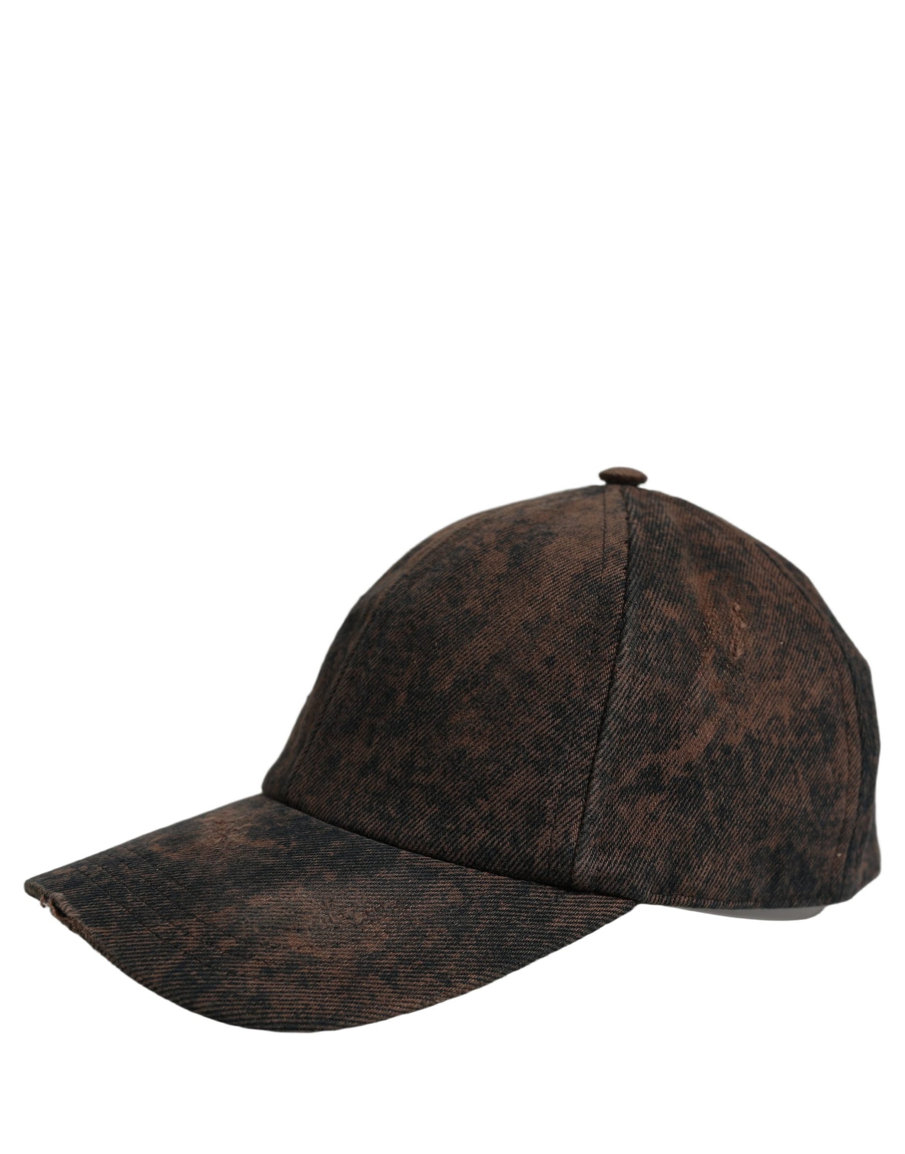 Dolce & Gabbana Men Brown Cotton Distressed Baseball Cap Hat | Regal Royce