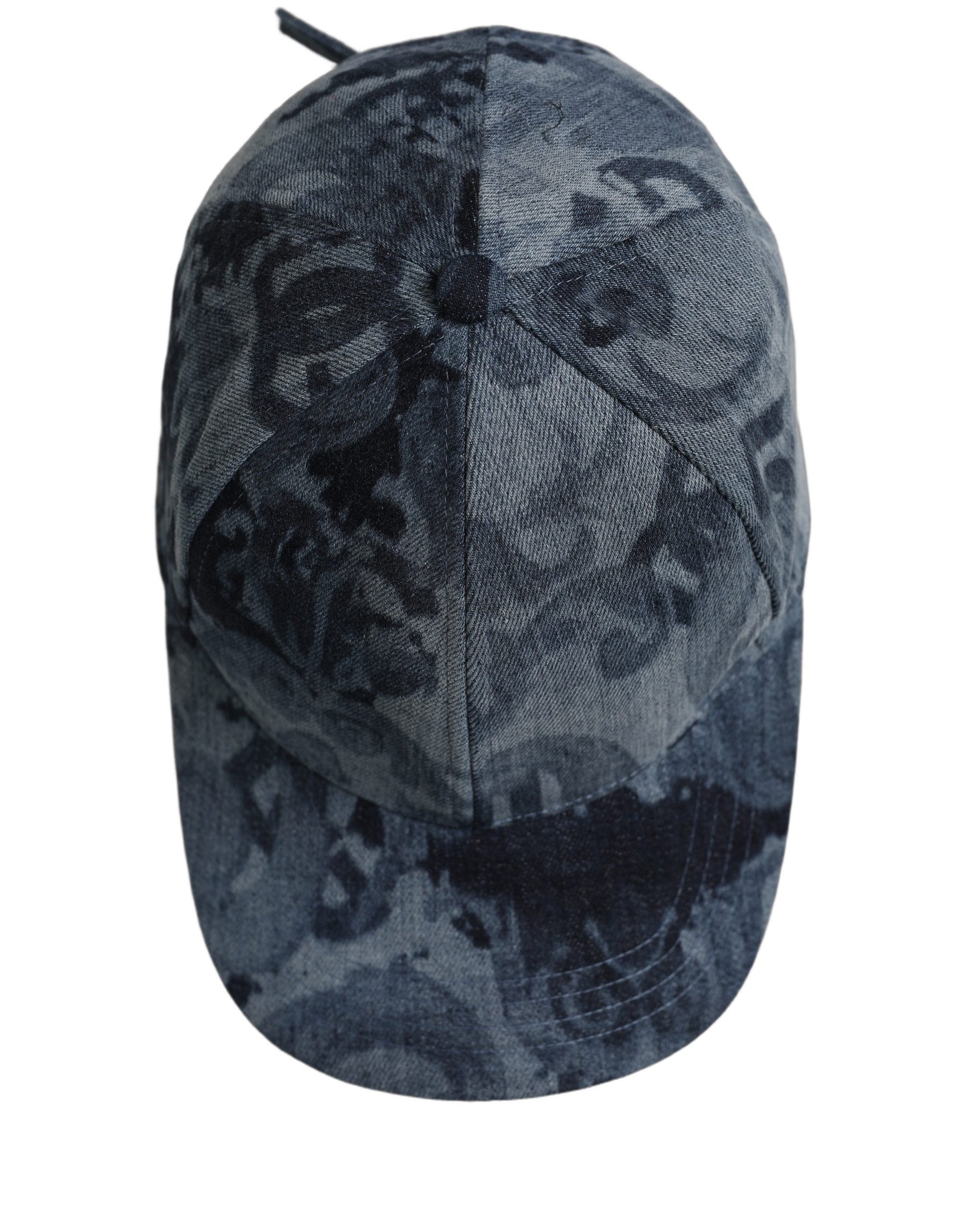 Dolce & Gabbana Men Blue All Over Logo Cotton Baseball Cap Hat | Regal Royce