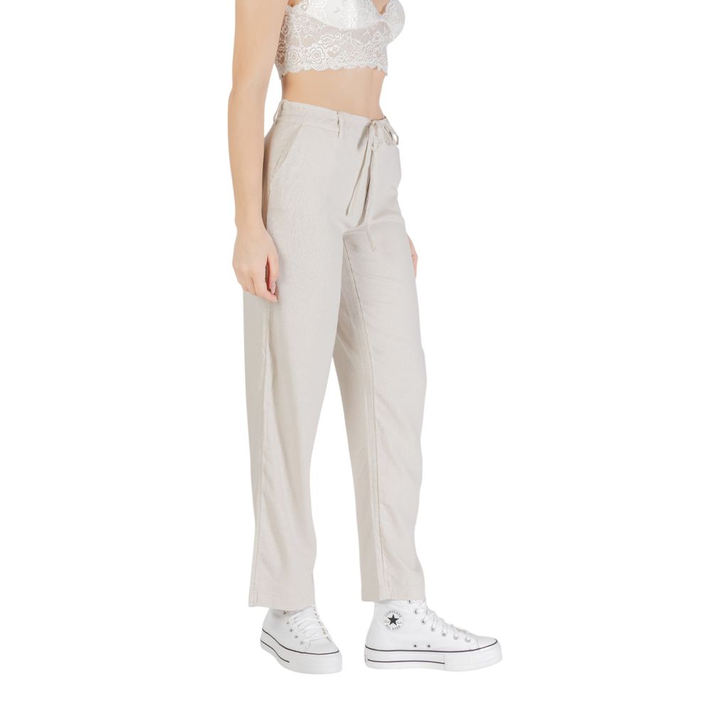 Only Beige Viscose Casual Pants | Regal Royce