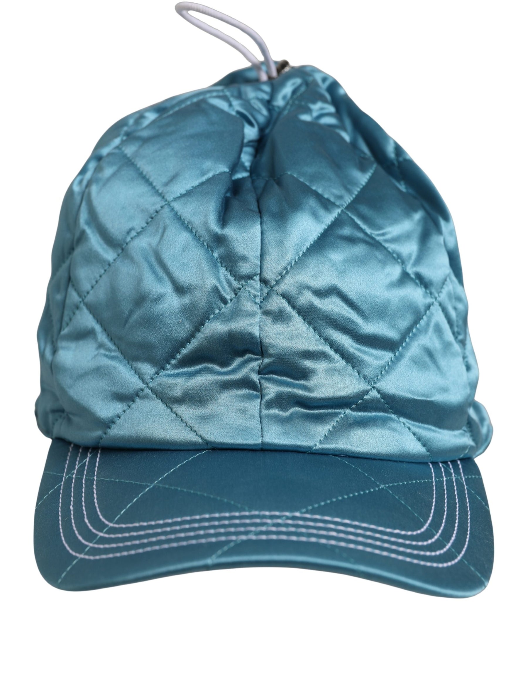 Dolce & Gabbana Men Teal Polyester Quilted Baseball Cap Hat | Regal Royce