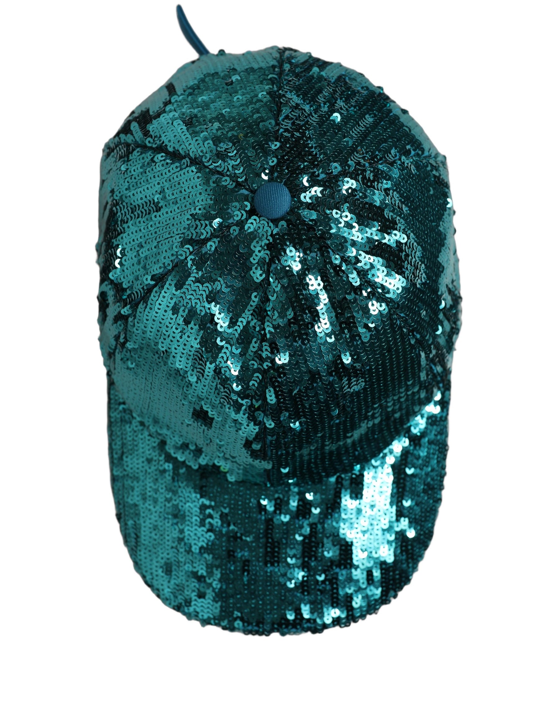 Dolce & Gabbana Men Green Cotton Sequin Baseball Cap 6 Panels Hat | Regal Royce
