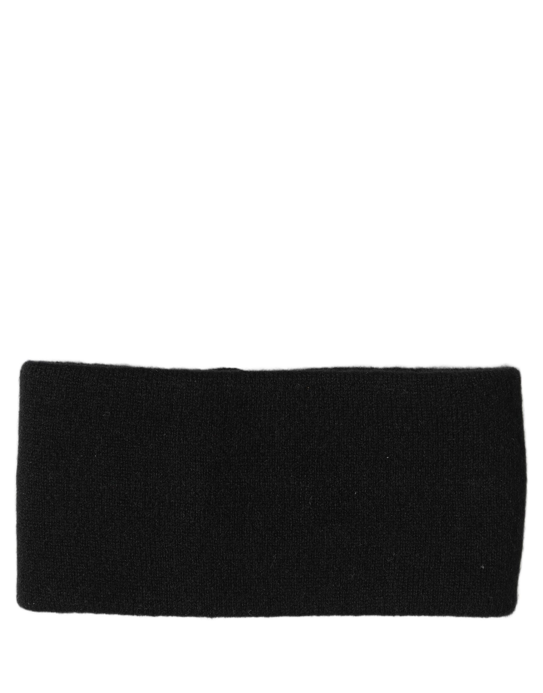 Dolce & Gabbana Men Black Cashmere Knitted Logo Head Band One Size | Regal Royce