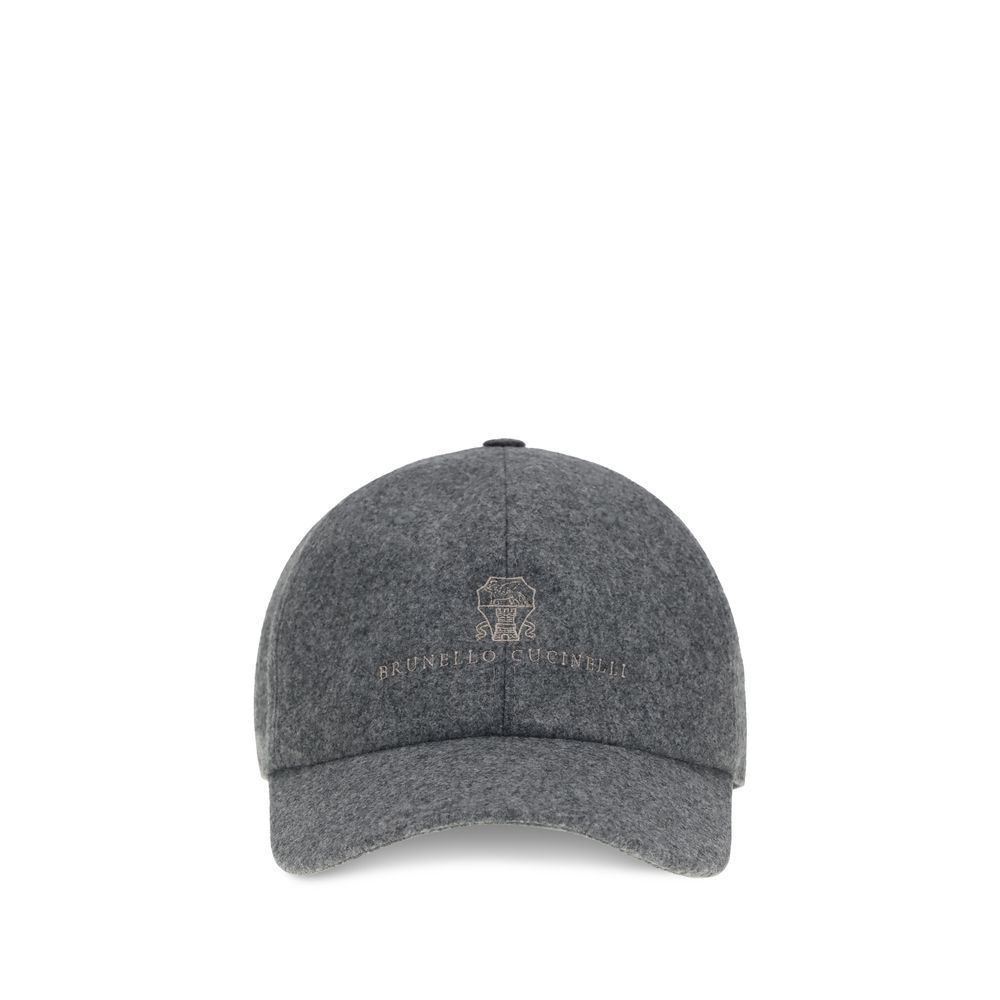 Brunello Cucinelli Gray Wool Oves Aries Cap (Baseball Hat) | Regal Royce